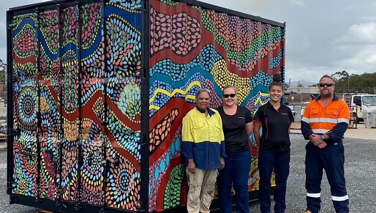 Indigenous Painted Shipping Container